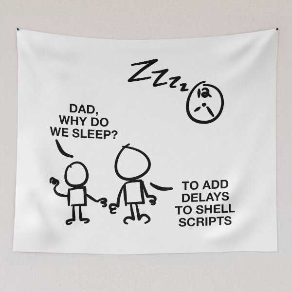 Item preview, Dad Why Do We Sleep? To Add Delays To Shell Scripts designed and sold by GetContented.