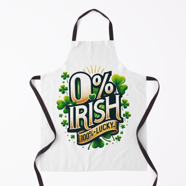 Item preview, 0% Irish, 100% Lucky - Funny St. Patrick’s Day Shamrock Design designed and sold by My Joyful Charm Store.