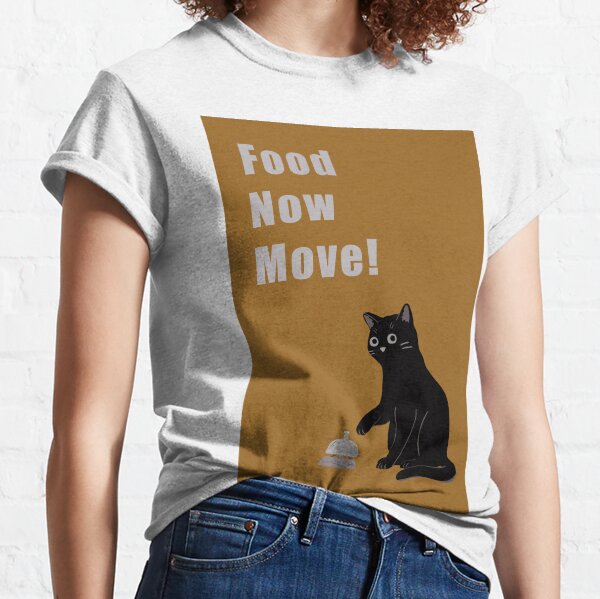 Item preview, Humorous cat art : Food Now Move! designed and sold by TheGrandLordCat.