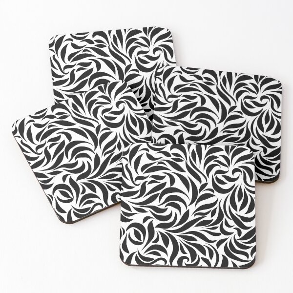 Item preview, Black and White Flurries Pattern designed and sold by Eclectic Monkey.