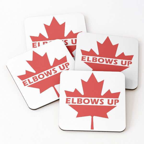 Aperçu de l'œuvre Canada : coudes levés – Feuille d'érable rouge provocatrice – Fierté anti-tarif – Résilience canadienne créée et vendue par Prints-N-Tees.