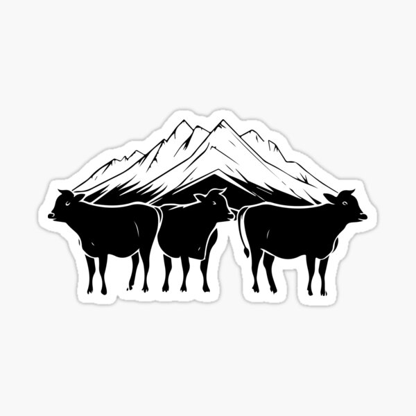 Item preview, Elegant Cow Silhouette designed and sold by JollyCritters.