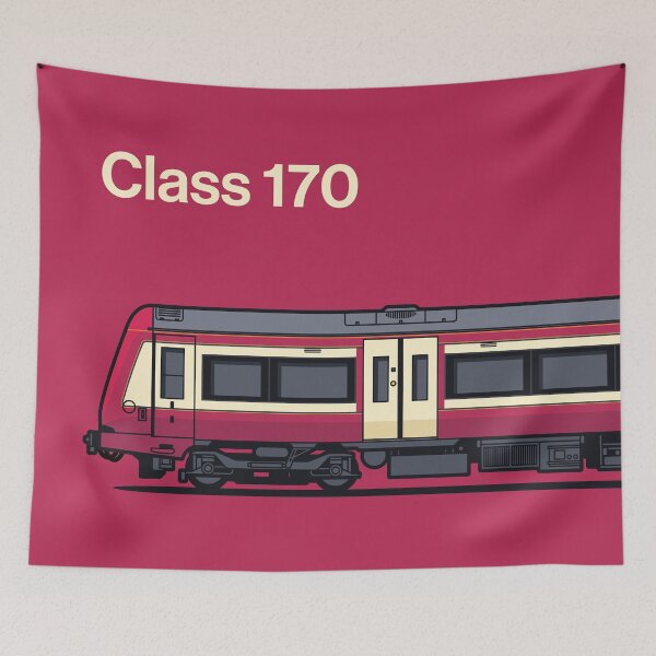 Item preview, Class 170 Burgundy Train Side England UK designed and sold by VoodooCircus.