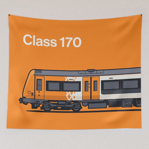 Item preview, Class 170 Tangerine Train Side England UK designed and sold by VoodooCircus.