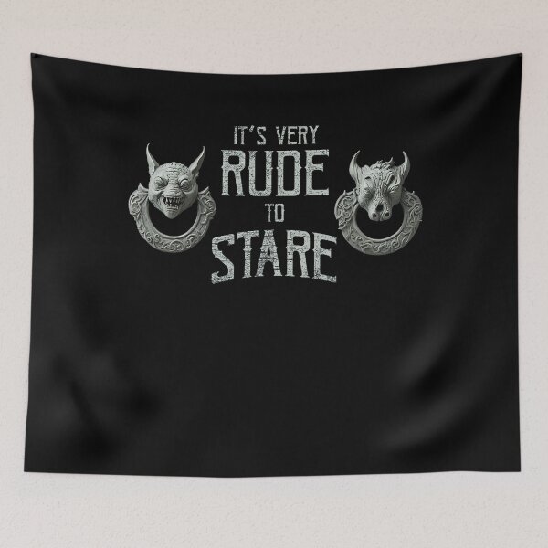 Item preview, It's Very Rude To Stare Door Knocker Retro designed and sold by Mimoun9.