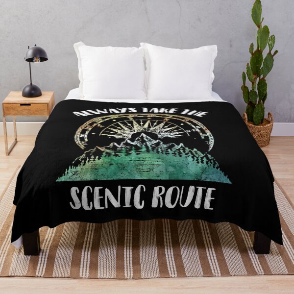 Item preview, Always Take Scenic Route Outdoor Trip Adventure designed and sold by Dressed For Duty.