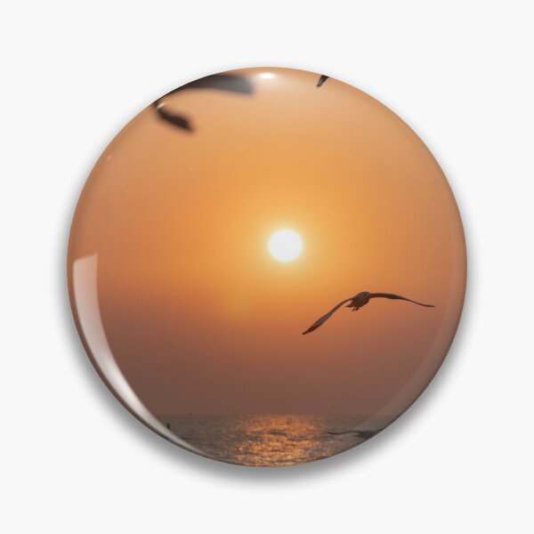 Item preview, Seagulls flying over the sea during Sunset designed and sold by PitakChai93.