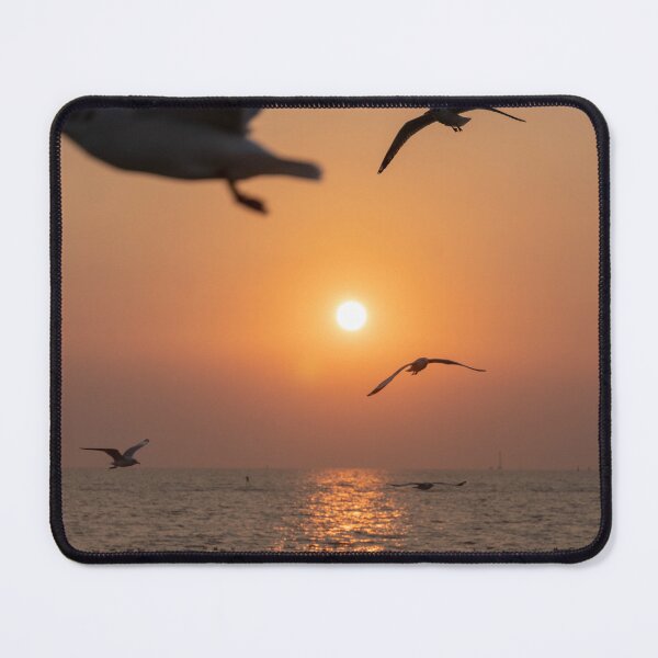 Item preview, Seagulls flying over the sea during Sunset designed and sold by PitakChai93.