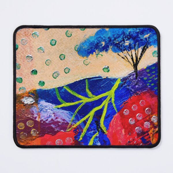 Item preview, Surreal Landscape: Blue Tree with Silver Accents designed and sold by diptarka07.