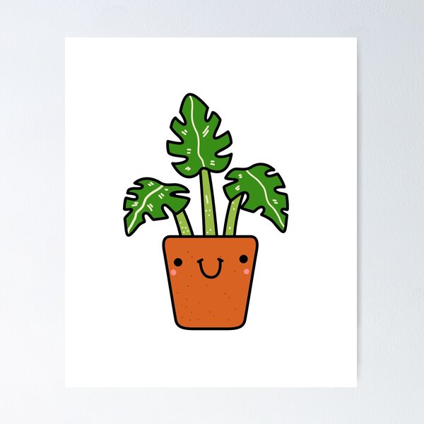 Item preview, Kawaii Monstera Plant Potted Plant designed and sold by kawaiilife.