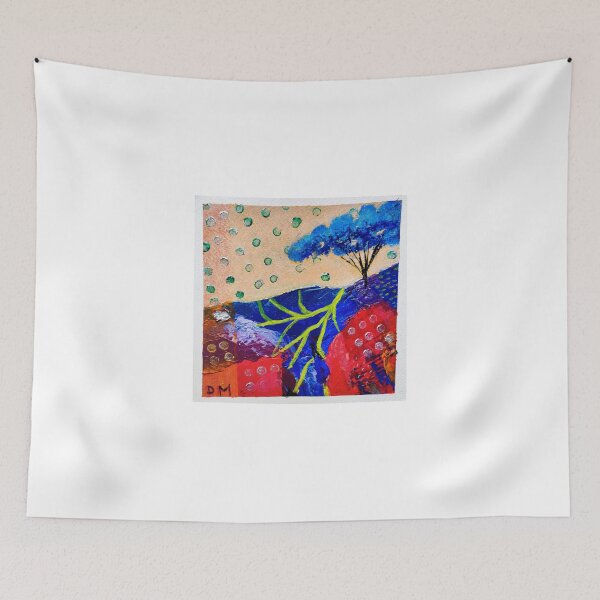 Item preview, Surreal Landscape: Blue Tree with Silver Accents designed and sold by diptarka07.