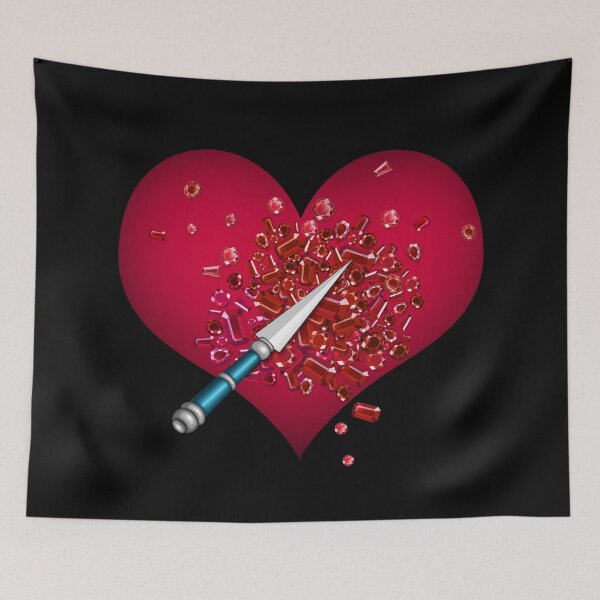 Item preview,  Blood-red gems, Heart and Dagger designed and sold by SzaboMarta.