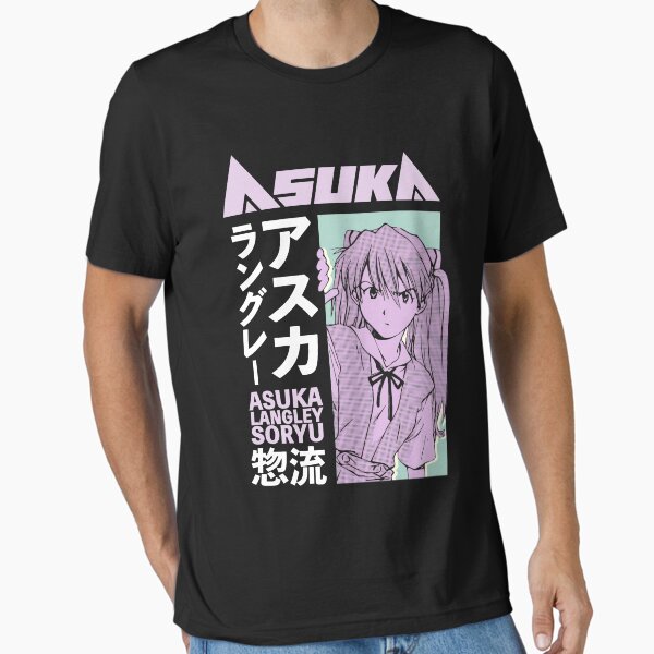 Vista previa del artículo con la obra «Asuka Langley, chica manga con estética pastel», diseñado y vendido por JenniferTroutii.
