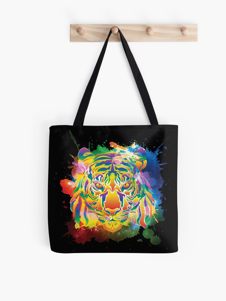 LGBT Pride Mama Tiger with Baby Rainbow Love Mothers Day Tote Bag