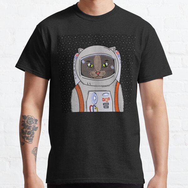 Vista previa del artículo con la obra «Kitty espacial», diseñado y vendido por Onehappyhook.
