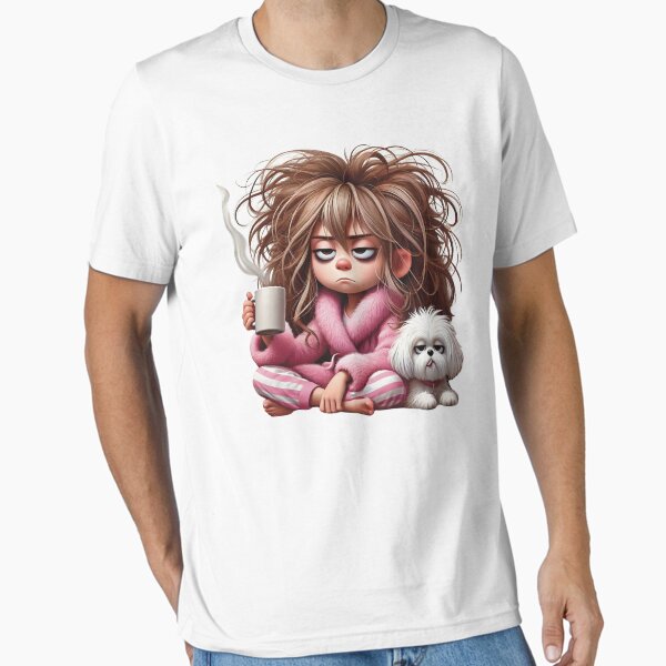 Early Morning Less Talk More Coffee Girl Essential T-Shirt