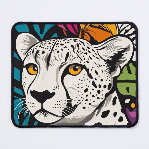 Item preview, Black and white cheetah with pop art colors designed and sold by XYZnewDesigns.