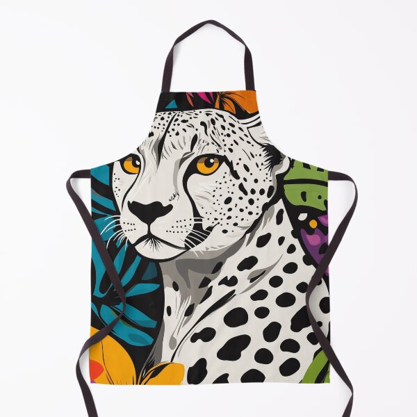 Vista previa del artículo con la obra «Guepardo en blanco y negro con colores pop art», diseñado y vendido por XYZnewDesigns.
