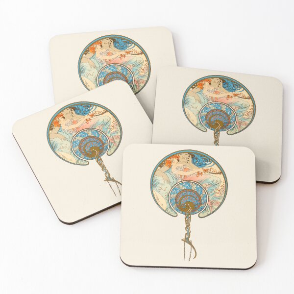 Item preview, Alphonse Mucha - Le Vent Qui Passe...(The Fan), 1899 designed and sold by elektronen.