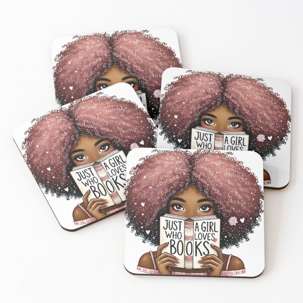 Item preview, African American, Just a girl who loves books African American  designed and sold by vectcd.