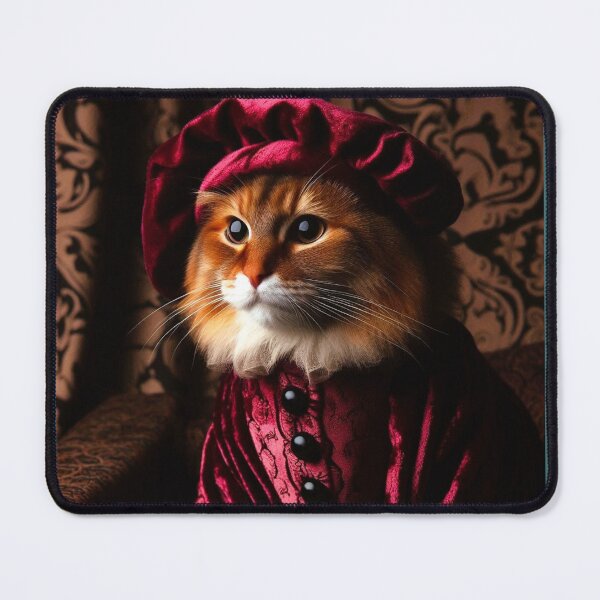 Item preview, Medieval Cat in Burgundy designed and sold by Angelstkw.