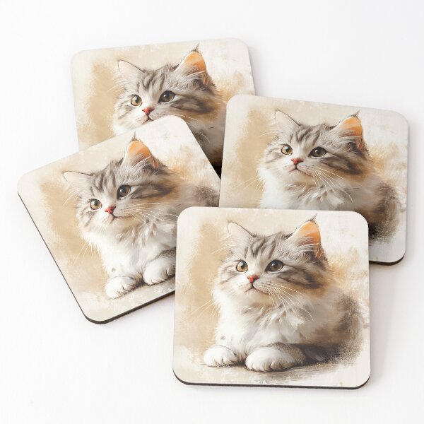 Item preview, Fluffy White Cat  designed and sold by WinfinityStudio.