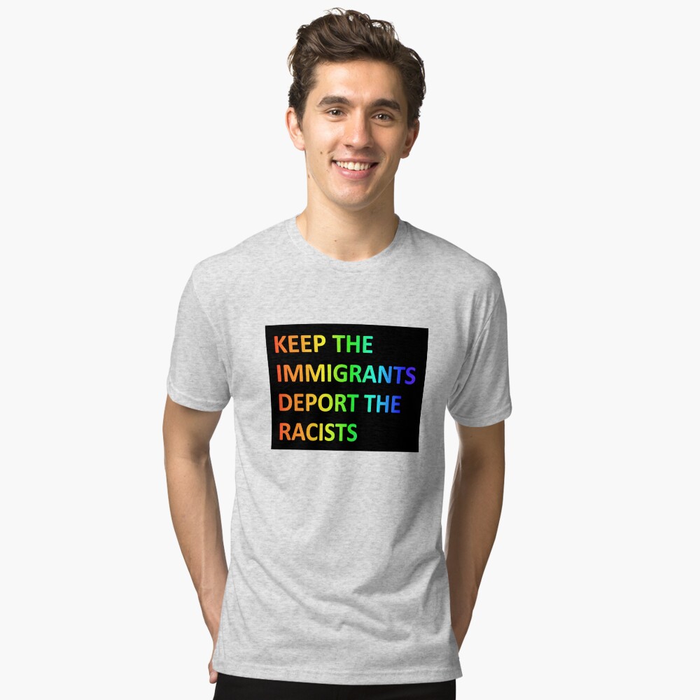Vista previa del artículo con la obra «Camiseta de tejido mixto», diseñado y vendido por LeftAF.