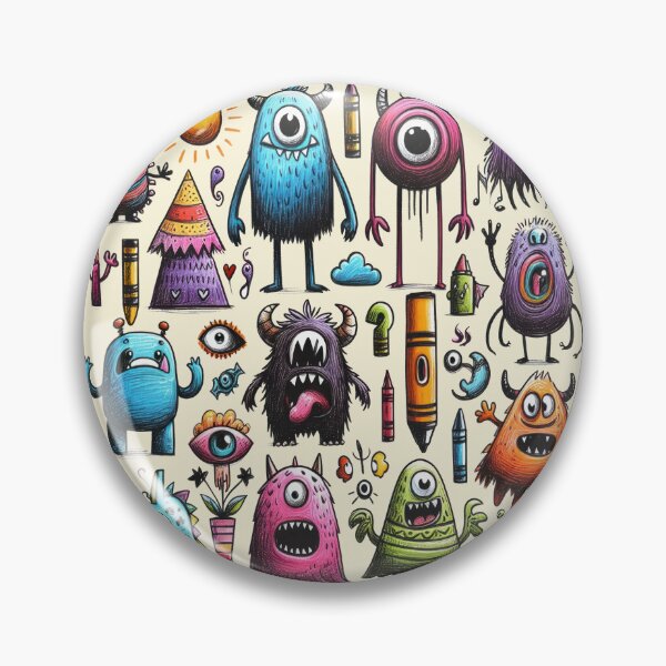 Item preview, monster doodle kids drawing designed and sold by digilabs.