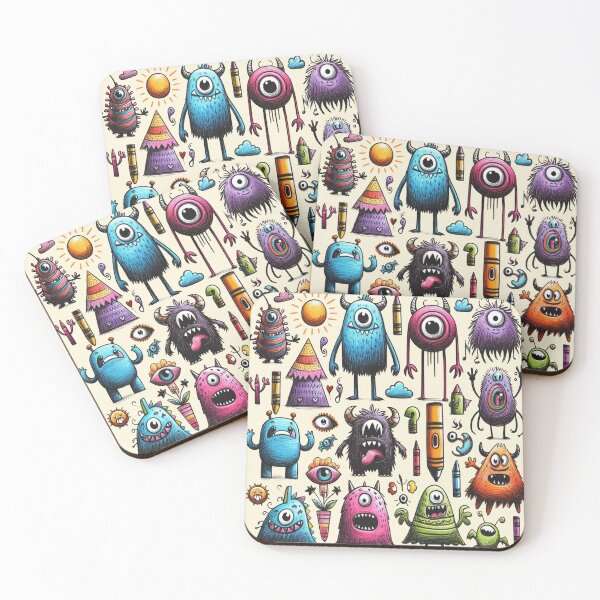 Item preview, monster doodle kids drawing designed and sold by digilabs.