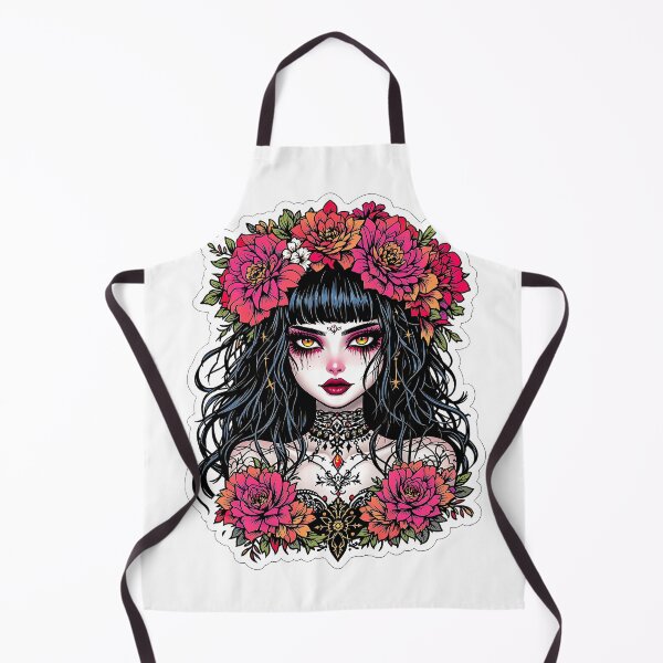 Item preview, floral punk girl designed and sold by rajdigitalarts.