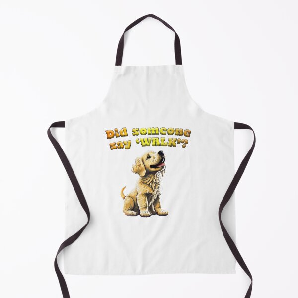Item preview, golden retriever puppy dog with words Did Someone Say Walk? designed and sold by planetgolden.