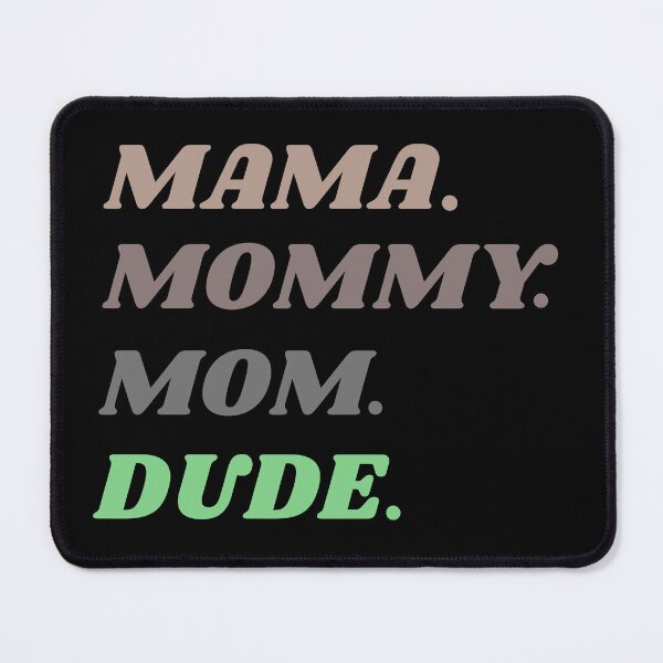 Item preview, Mama Mommy Mom Dude, Funny Mom Life, Pastel & Teal Design, designed and sold by busy101.