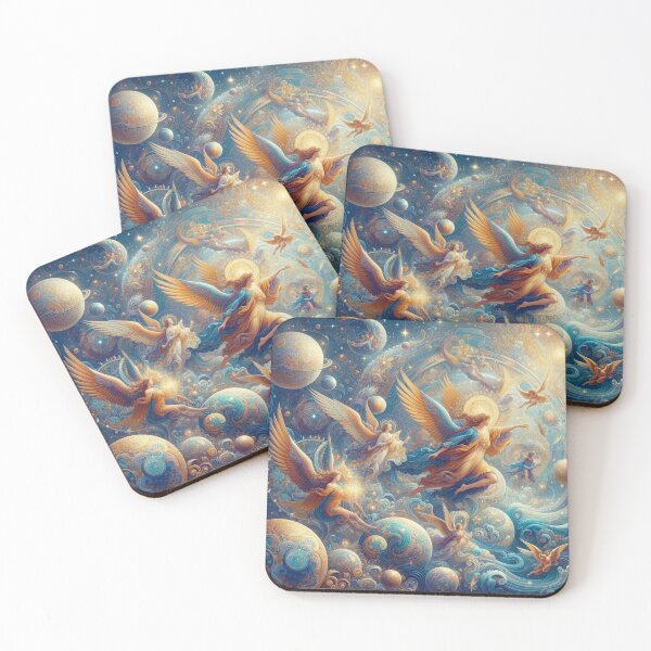Item preview, Celestial Chorus: Angels in Divine Glory - Spiritual Art Print designed and sold by SketchandPerch.
