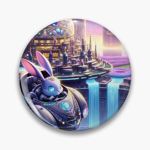 Item preview, A Cyborg Rabbit driving a futuristic flying Car designed and sold by OsirizyahDesign.