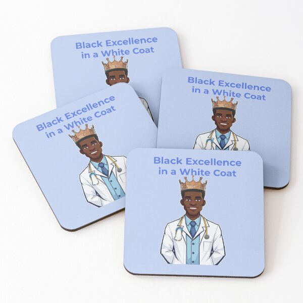 Item preview,  Black Excellence in a White Coat  designed and sold by TeesByOquad.