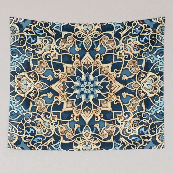 Item preview, Blue and gold flower designed and sold by Priscilla Souza de Alcantara.