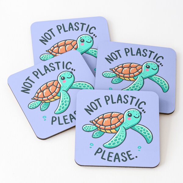 Item preview, Not Plastic, Please - Cute Sea Turtle designed and sold by TSQ.