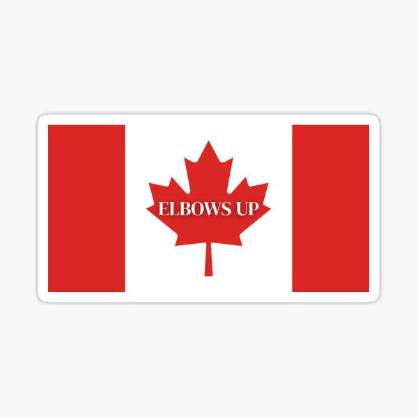 Vista previa del artículo con la obra «Bandera de Canadá con los codos hacia arriba», diseñado y vendido por Wild One.