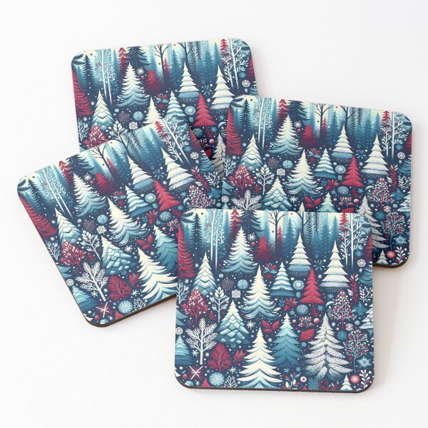 Item preview, Winter Trees And Snow Pattern designed and sold by Funny Vintage Stickers And T-Shirts.