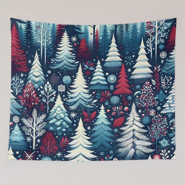 Item preview, Winter Trees And Snow Pattern designed and sold by Funny Vintage Stickers And T-Shirts.