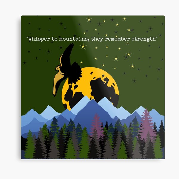 Item preview,  "Whisper to mountains, they remember strength" designed and sold by Ephoriablooms76.