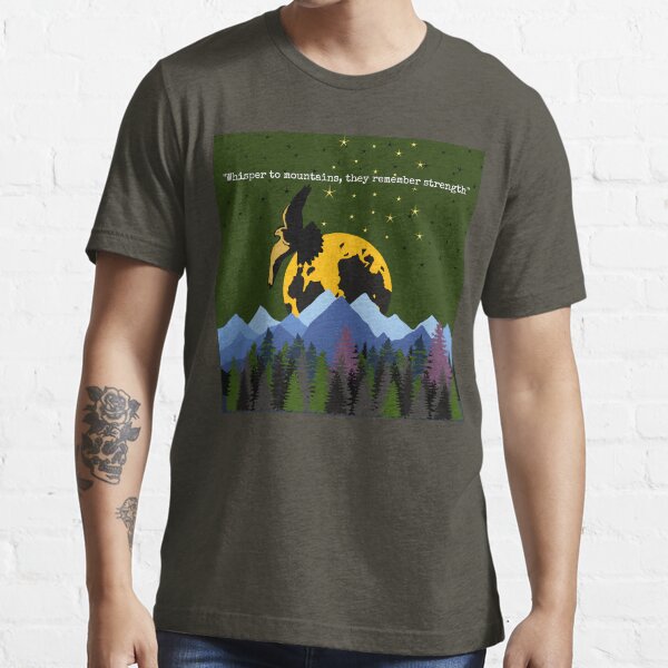 Item preview,  "Whisper to mountains, they remember strength" designed and sold by Ephoriablooms76.