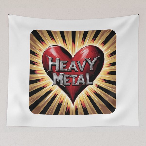 Item preview, ILove Heavy Metal Heart Scratched Heart designed and sold by altohero.