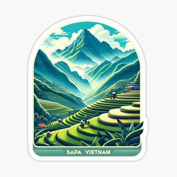 Aperçu de l'œuvre Sapa, Vietnam créée et vendue par LoveLabDesign.