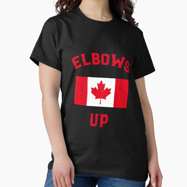 Item preview, Elbows Up Canada Anti-Trump Canadian Pride Tees and Stickers designed and sold by EthosWear.