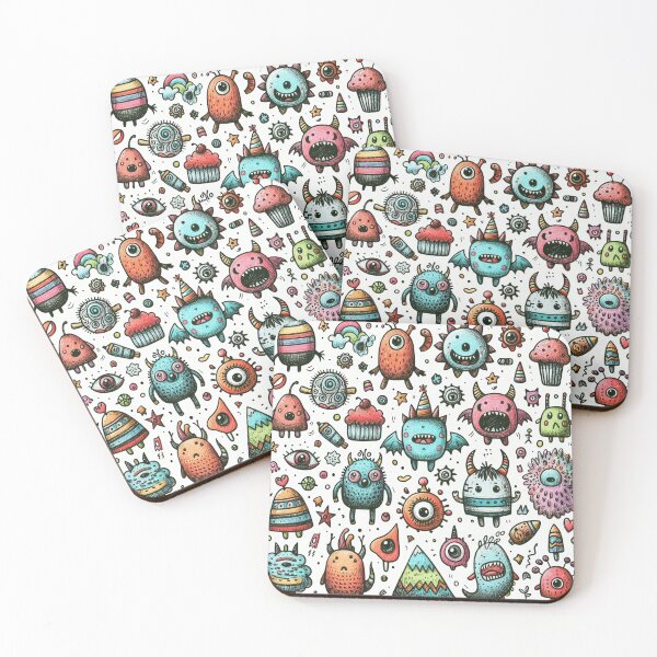 Item preview, childrens drawing monster doodle designed and sold by digilabs.