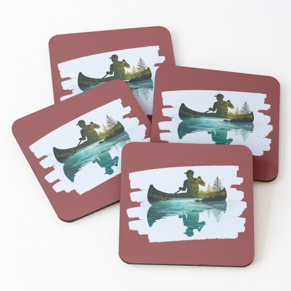 Item preview, Wild Rapids Adventure – Canoeing Double Exposure Design designed and sold by Dino-Lune.