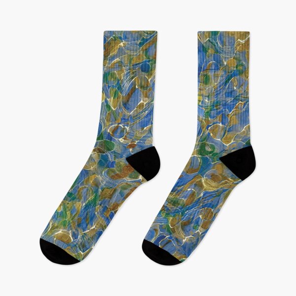 Item preview, Blue and green 19th c. marbled paper, Spanish moiré on Turkish pattern designed and sold by 2ndBloom.