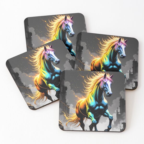 Item preview, For real horse lovers - Wild Horse - Freedom in bright colors designed and sold by  VectorArtFactory.