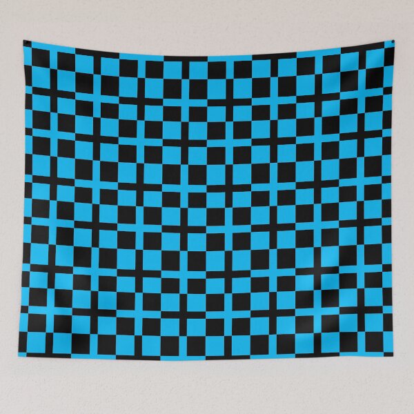 Item preview, Blue Black Cross Check Stripes Pattern designed and sold by PatternTitan.
